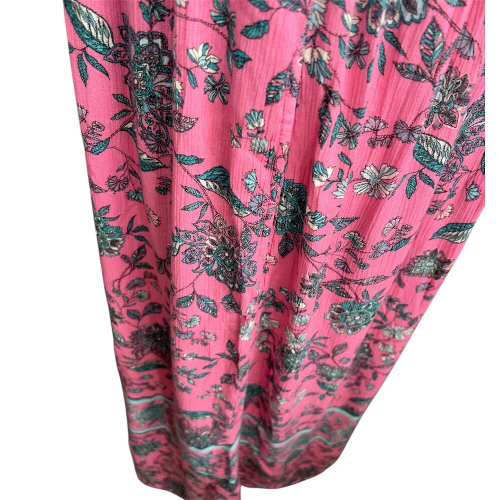 J. Jill pink floral maxi dress cottagecore boho sleeveless western lightweight - Picture 4 of 9